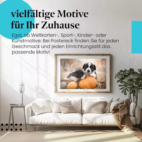 Welpen im Kürbis | Postereck 3776 Welpen im Kürbis | Postereck 3776