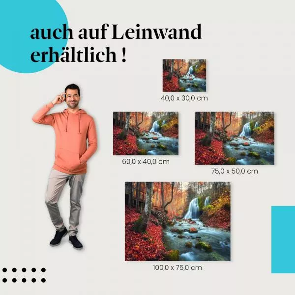 Herbstlicher Wasserfall | Postereck 3068 Herbstlicher Wasserfall | Postereck 3068