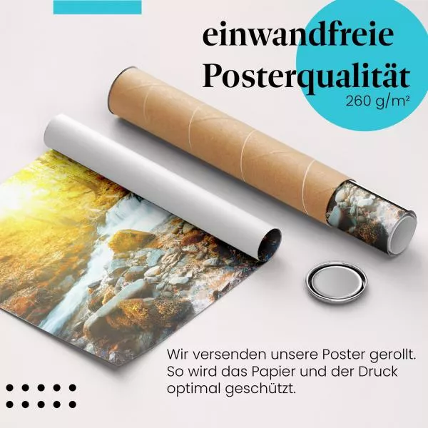 Herbstlicher Wasserfall | Postereck 3063 Herbstlicher Wasserfall | Postereck 3063