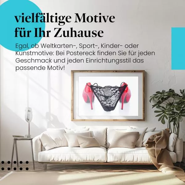 Verführung: Rote High Heels & Spitze | Postereck 1850 Verführung: Rote High Heels & Spitze | Postereck 1850