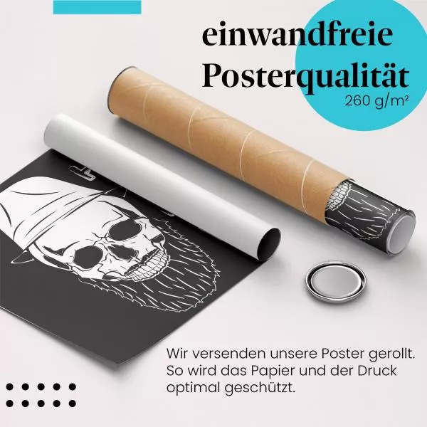 Hipster Totenkopf | Postereck 3311 Hipster Totenkopf | Postereck 3311