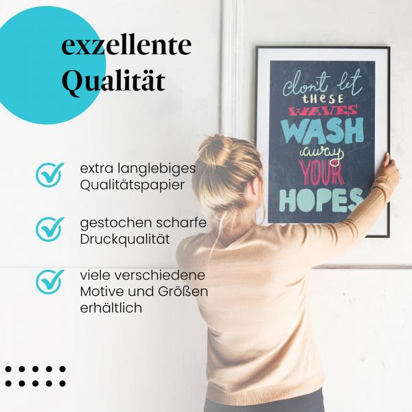 "Motivierender Spruch": Gerahmtes Wandbild.