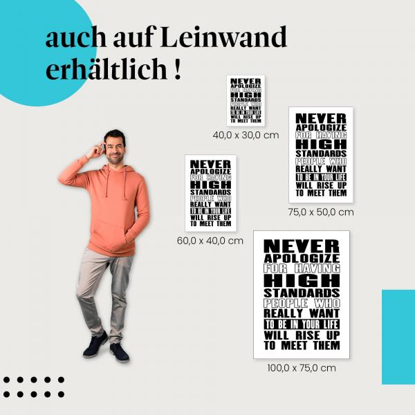 Leinwandbild "Hohe Standards? Steh dazu!": Inspiration für mehr Selbstwertgefühl