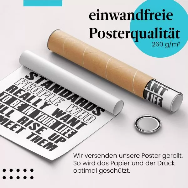 Hohe Standards? Steh dazu! | Postereck 1227 Hohe Standards? Steh dazu! | Postereck 1227
