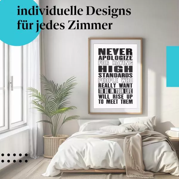 Hohe Standards? Steh dazu! | Postereck 1227 Hohe Standards? Steh dazu! | Postereck 1227