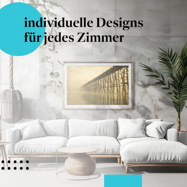 Schlafzimmer Deko: Mystik mit "Brücke im Nebel" Poster
