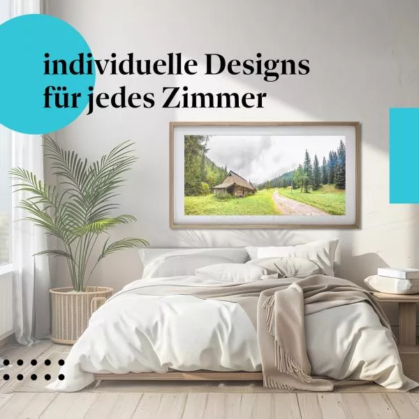 Hütten in den Bergen | Postereck 4036 Hütten in den Bergen | Postereck 4036