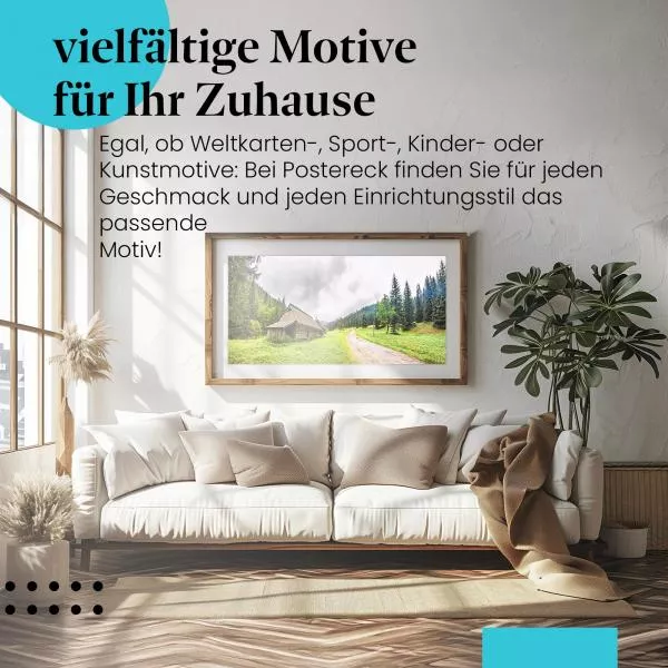 Hütten in den Bergen | Postereck 4036 Hütten in den Bergen | Postereck 4036