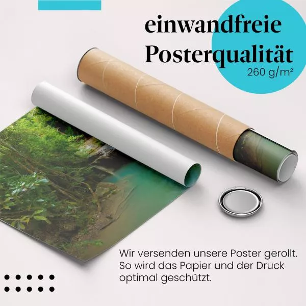 Wasserfall: Regenwald | Postereck 1859 Wasserfall: Regenwald | Postereck 1859