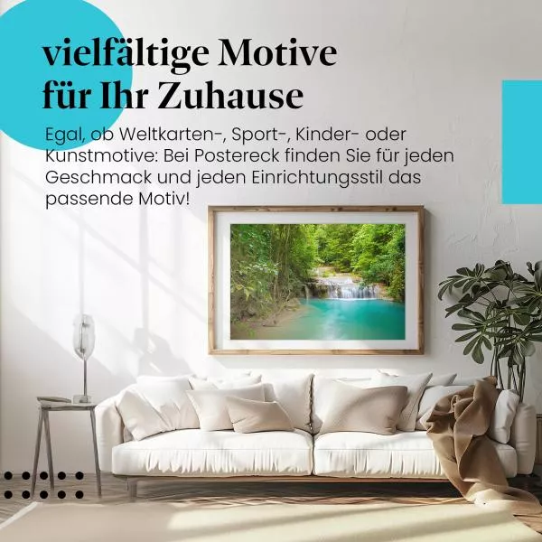 Wasserfall: Regenwald | Postereck 1859 Wasserfall: Regenwald | Postereck 1859