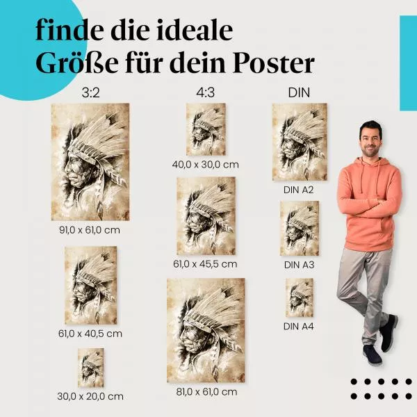 Indianerhäuptling | Postereck 3692 Indianerhäuptling | Postereck 3692