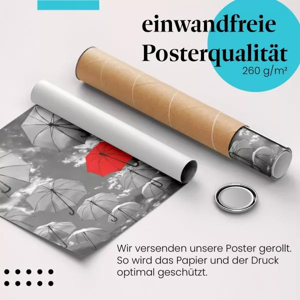 Roter Regenschirm | Postereck 2718 Roter Regenschirm | Postereck 2718