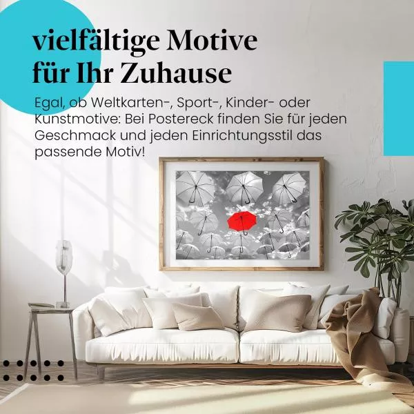 Roter Regenschirm | Postereck 2718 Roter Regenschirm | Postereck 2718