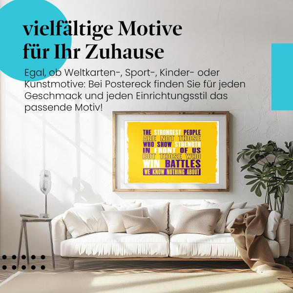 Leinwandbild Innere Stärke: Manche Kämpfe finden im Verborgenen statt.