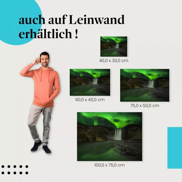 Island: Wasserfall & Nordlichter | Postereck 0574 Island: Wasserfall & Nordlichter | Postereck 0574