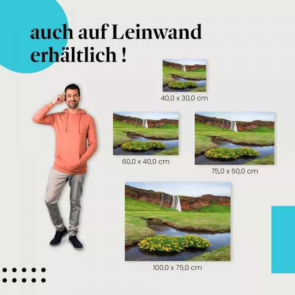 Wasserfall & Blumen | Postereck 3459 Wasserfall & Blumen | Postereck 3459