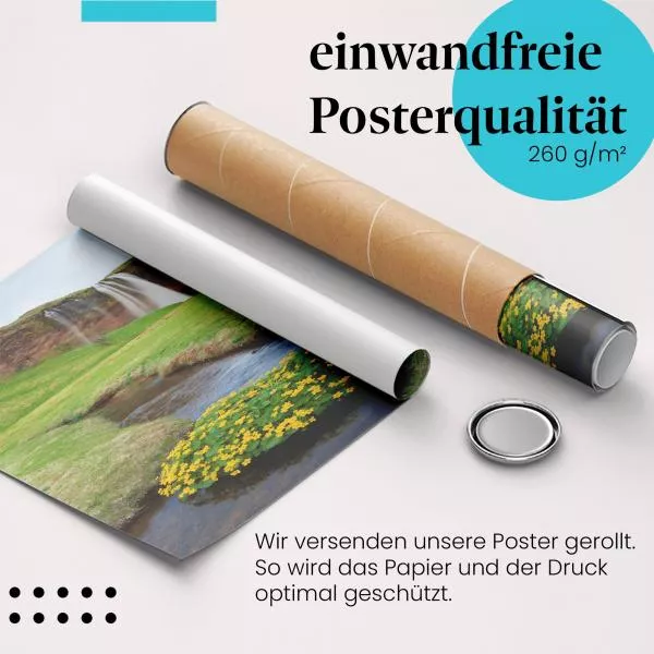 Wasserfall & Blumen | Postereck 3459 Wasserfall & Blumen | Postereck 3459