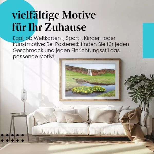 Wasserfall & Blumen | Postereck 3459 Wasserfall & Blumen | Postereck 3459