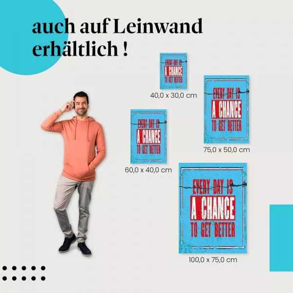 Jeder Tag: Chance zu wachsen | Postereck 1654 Jeder Tag: Chance zu wachsen | Postereck 1654