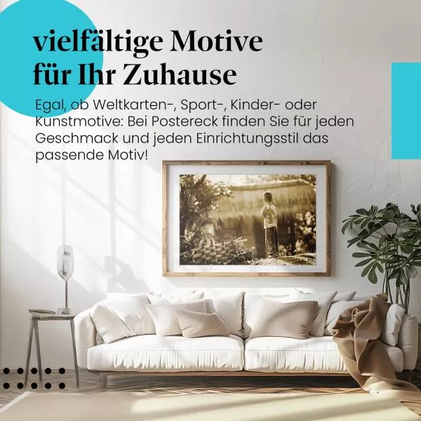Sehnsüchtig: Junge blickt in die Ferne | Postereck 0095 Sehnsüchtig: Junge blickt in die Ferne | Postereck 0095