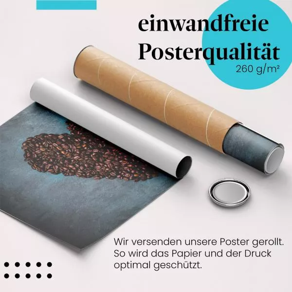 Kaffeebohnen Herz | Postereck 2612 Kaffeebohnen Herz | Postereck 2612