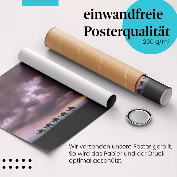 Kamelkarawane: Dramatischer Himmel | Postereck 1836 Kamelkarawane: Dramatischer Himmel | Postereck 1836
