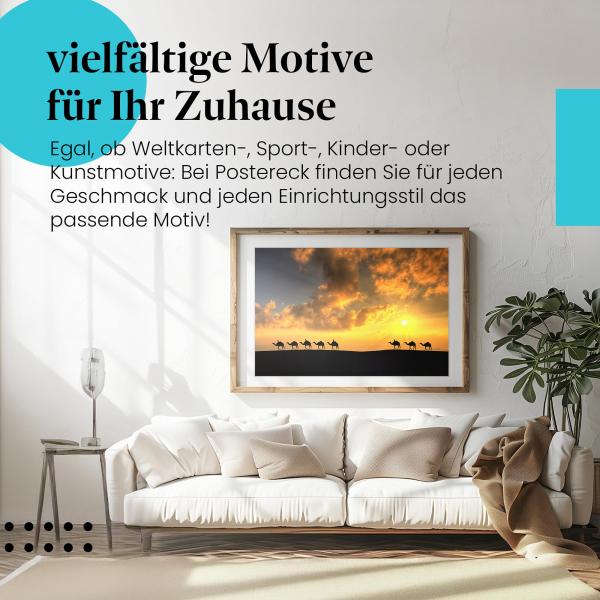 Dieses Leinwandbild ist ein Hingucker und versprüht Fernweh und die Faszination der Wüste.