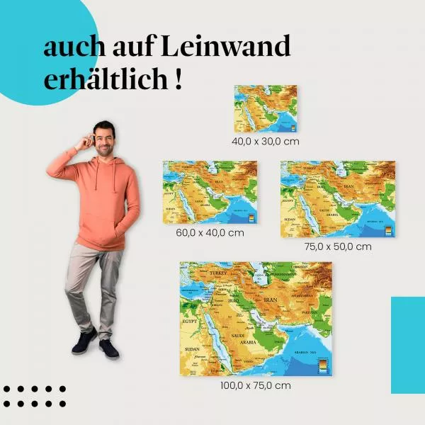 Karte Naher Osten | Postereck 3733 Karte Naher Osten | Postereck 3733