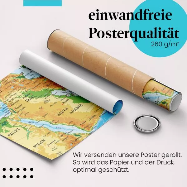 Karte Naher Osten | Postereck 3733 Karte Naher Osten | Postereck 3733
