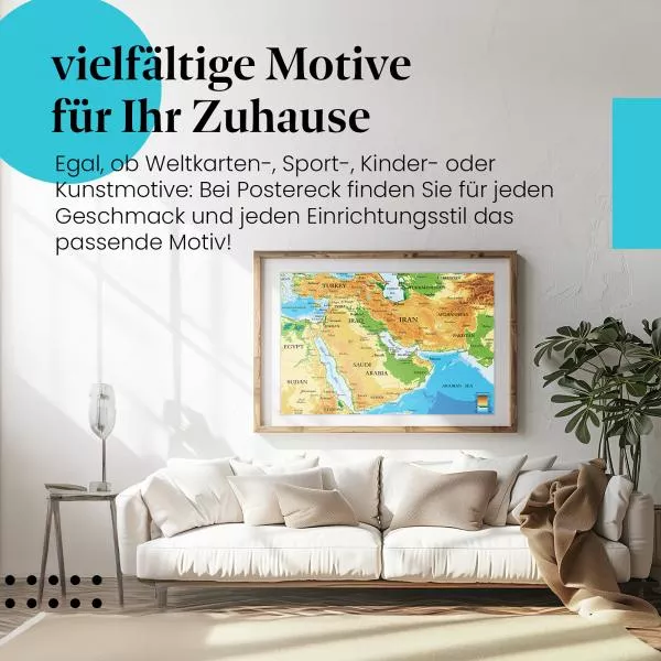 Karte Naher Osten | Postereck 3733 Karte Naher Osten | Postereck 3733