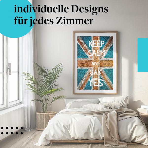 Schlafzimmer Deko: "Motivation" Poster: Für alle, die positiv denken & handeln.