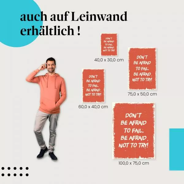 Hab keine Angst vorm Scheitern… | Postereck 1102 Hab keine Angst vorm Scheitern… | Postereck 1102