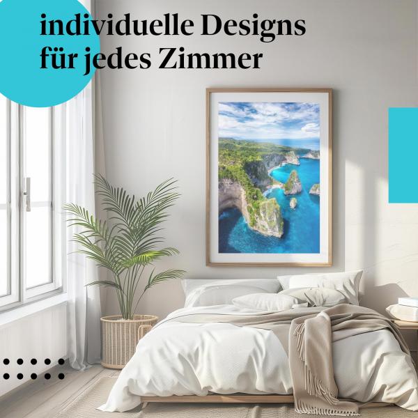 Schlafzimmer Deko: "Bali" Poster: Ein Traumstrand - perfekt für Ihr Zuhause.