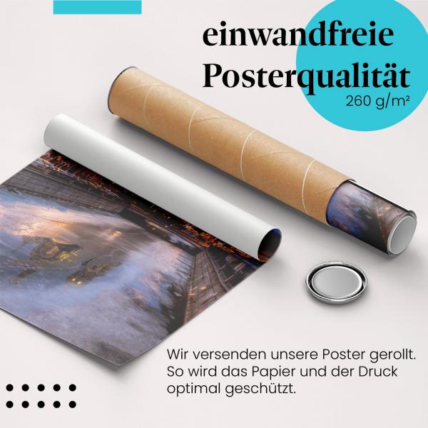 Gerolltes Poster "Blutskirche St. Petersburg". Russisches Wahrzeichen, sicher verpackt.