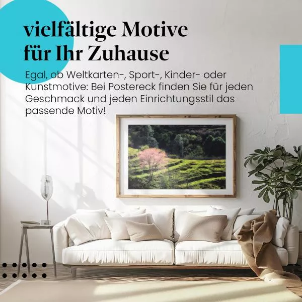 Kirschblüte: Grüne Landschaft | Postereck 1805 Kirschblüte: Grüne Landschaft | Postereck 1805
