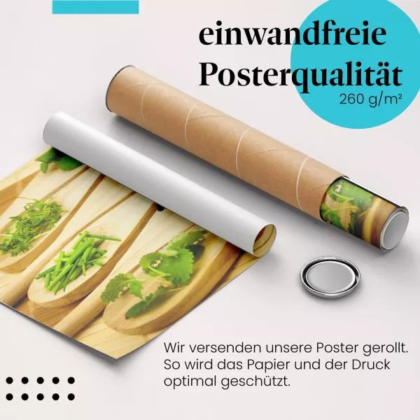 Frische Kräuter: Holzlöffel | Postereck 1953 Frische Kräuter: Holzlöffel | Postereck 1953