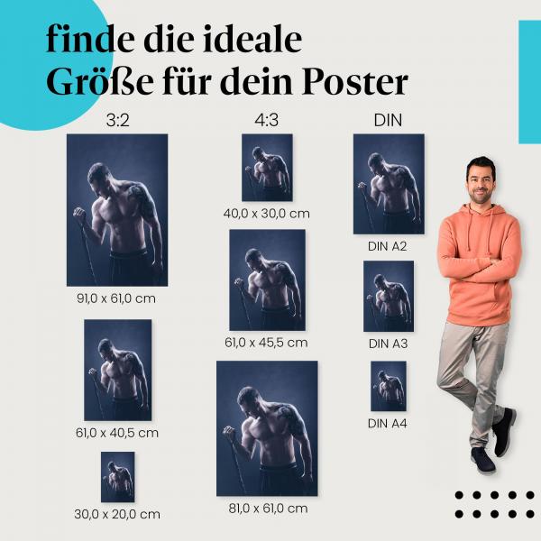 "Krafttraining mit Widerstandsbändern": Poster - Sport & Fitness