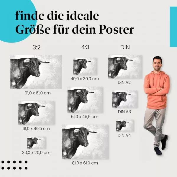 Mächtiger Stier | Postereck 3928 Mächtiger Stier | Postereck 3928