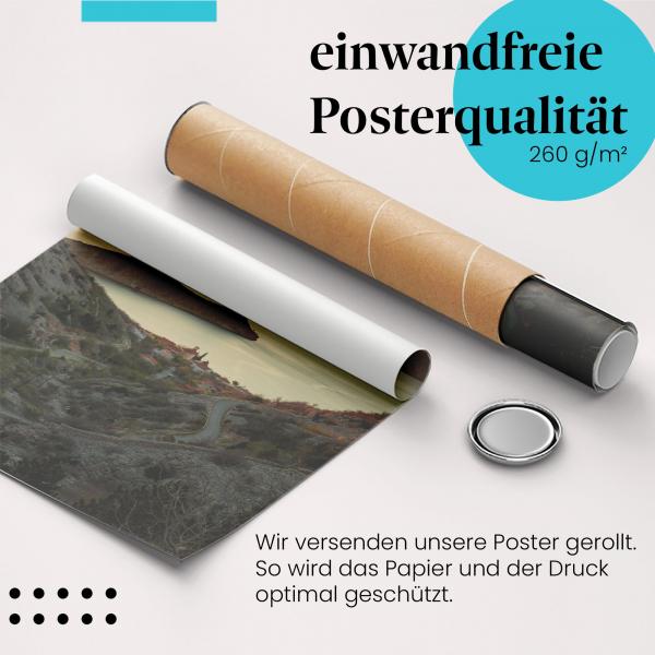 Gerolltes Poster "Sonnenuntergang", Adria.