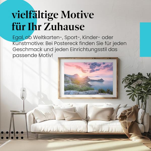 Leinwandbild "Sonnenaufgang am Meer": Atemberaubende Landschaft - perfekt für alle, die die Natur lieben.
