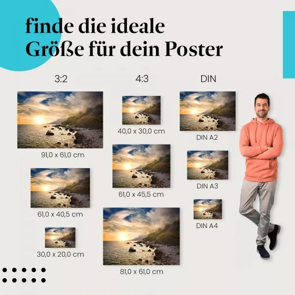 Sonnenuntergang am Meer | Postereck 2691 Sonnenuntergang am Meer | Postereck 2691