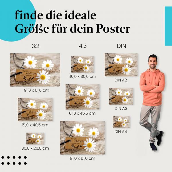 "Lächeln" Poster: Positive Botschaft!