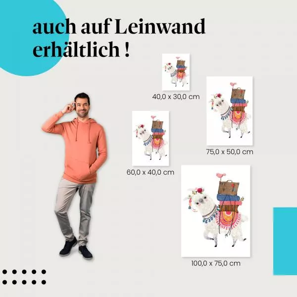 Lama auf Reisen | Postereck 3641