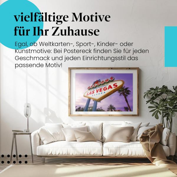 Leinwandbild "Willkommen in Las Vegas: Das berühmte Wahrzeichen". Wanddeko für Las Vegas-Fans.