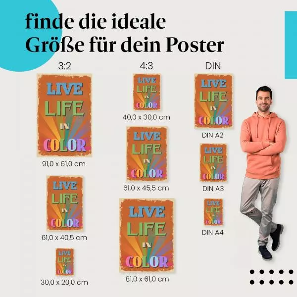 Lebensfreude: "Live Life in Color" | Postereck 0726 Lebensfreude: "Live Life in Color" | Postereck 0726