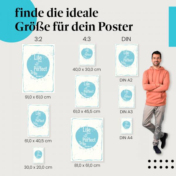 "Das Leben muss nicht perfekt sein": Poster - Perfektion & Gelassenheit