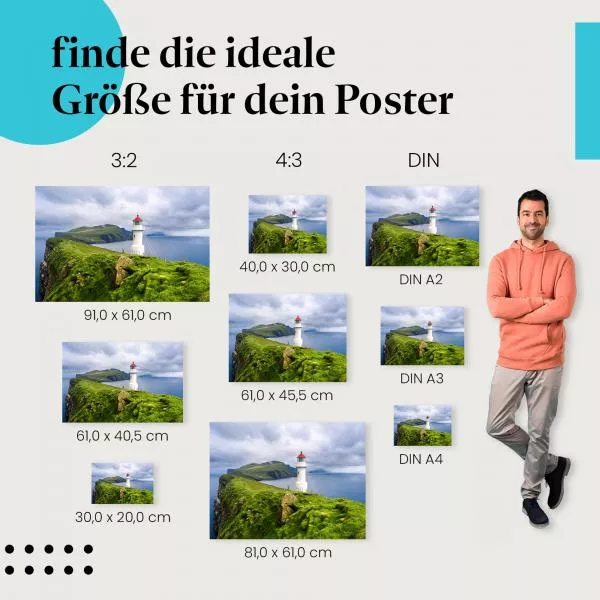 Leuchtturm an der Küste | Postereck 3523 Leuchtturm an der Küste | Postereck 3523
