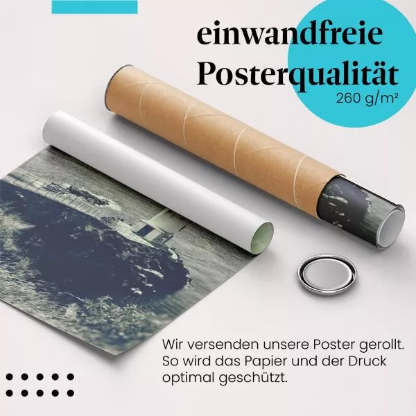 Einsamer Leuchtturm: Küste | Postereck 1951 Einsamer Leuchtturm: Küste | Postereck 1951
