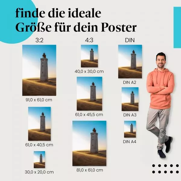 Leuchtturm & Sanddüne | Postereck 3679 Leuchtturm & Sanddüne | Postereck 3679