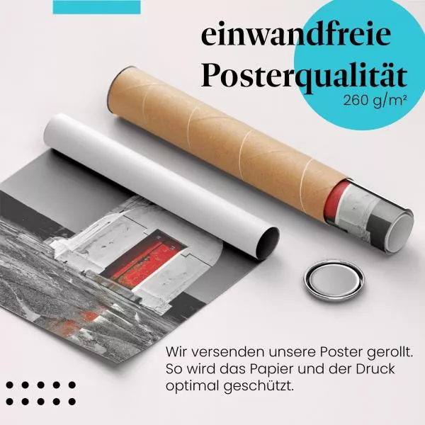 Leuchtturm: Schwarz-Weiß & Rote Tür | Postereck 0655 Leuchtturm: Schwarz-Weiß & Rote Tür | Postereck 0655